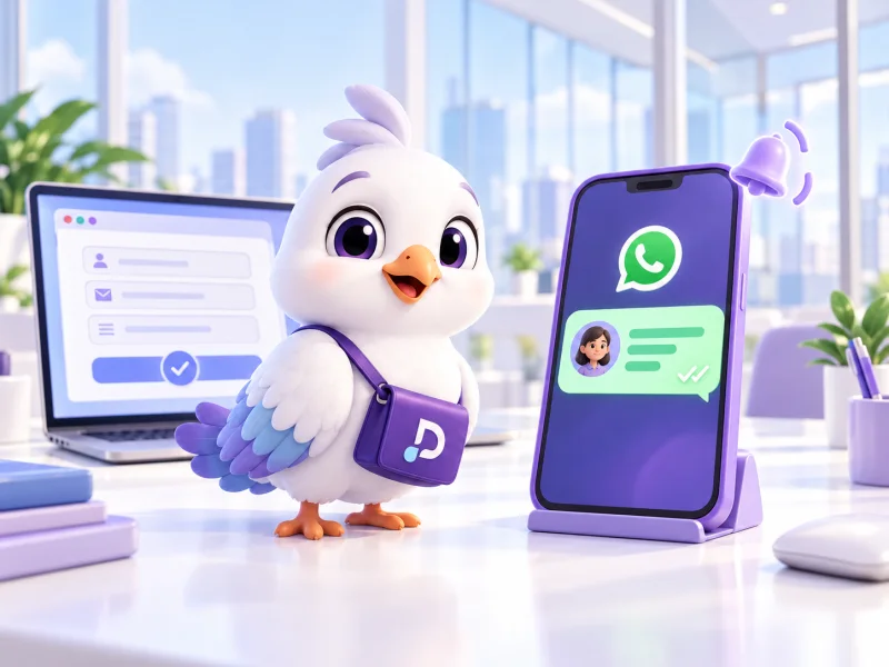 Form yanıtının anlık mesaj bildirimini gösteren Davetify güvercini